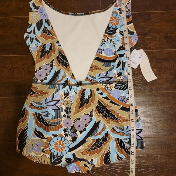 Free People x Seea Lido Surf Suit Womens M One Piece Swimsuit Beach Boho Retro - Picture 6 of 6